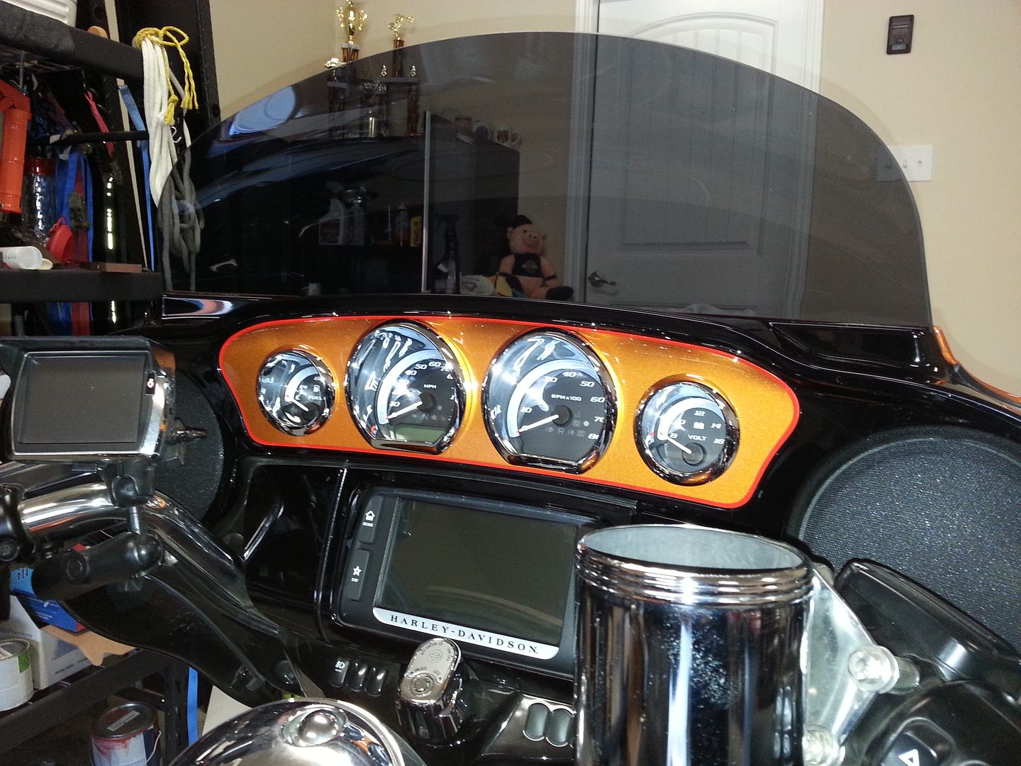 Custom painted Chrome Gauge Trim Kit Harley Davidson Forums